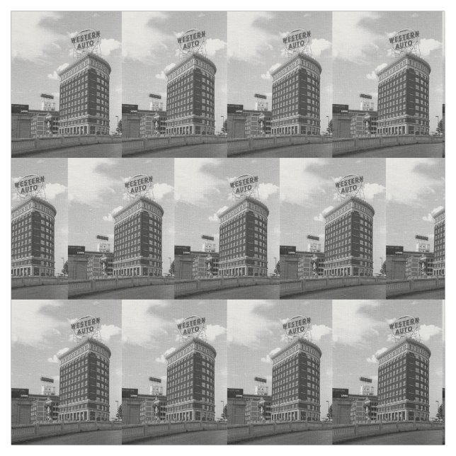 Western Auto Building Photo Fabric (Swatch)