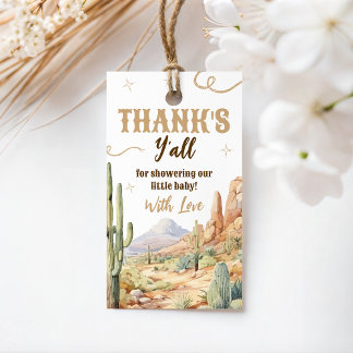 Western Baby Shower Favor Tag