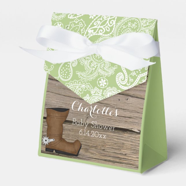 Western Baby Shower Favour Box (Front Side)
