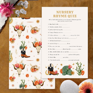 Western Baby Shower Game