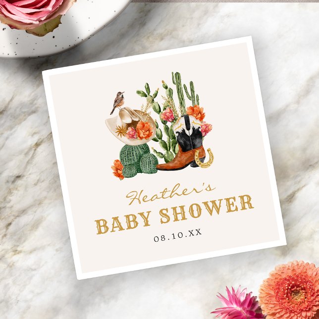 Western Baby Shower Napkin (Boho Western Baby Shower Napkins by Painted Paperie
)