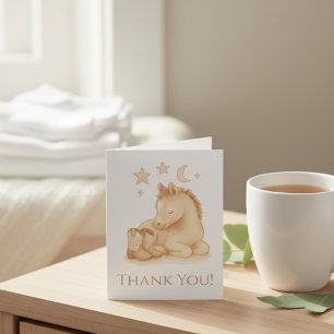 Western Baby Shower Thank You Card