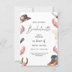 Western Bachelorette Party Invitation Rodeo Theme