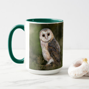 Western Barn Owl Mug Gift Painting