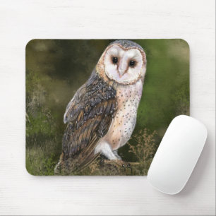 Western Barn Owl - Painting Mouse Mat