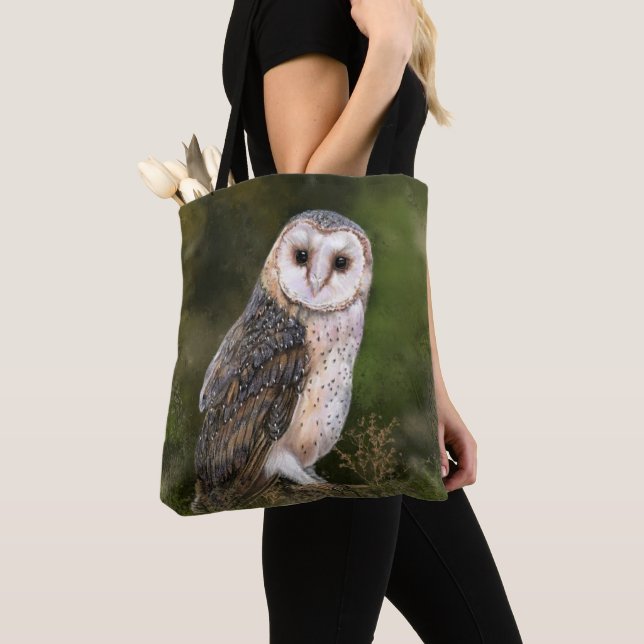 Western Barn Owl Tote Bag (Close Up)
