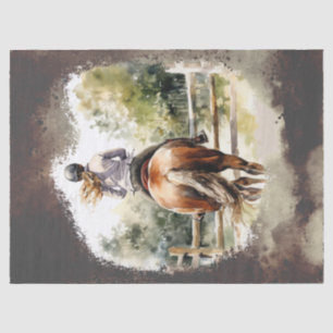 Western Barrel Racing Cowgirl Decoupage Tissue Pap Tissue Paper