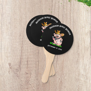 Western BBQ Themed Family Reunion  Hand Fan