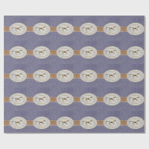 Western Belt And Belt Buckle Happy Birthday Wrapping Paper