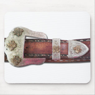 Western Belt Buckle Mouse Mat