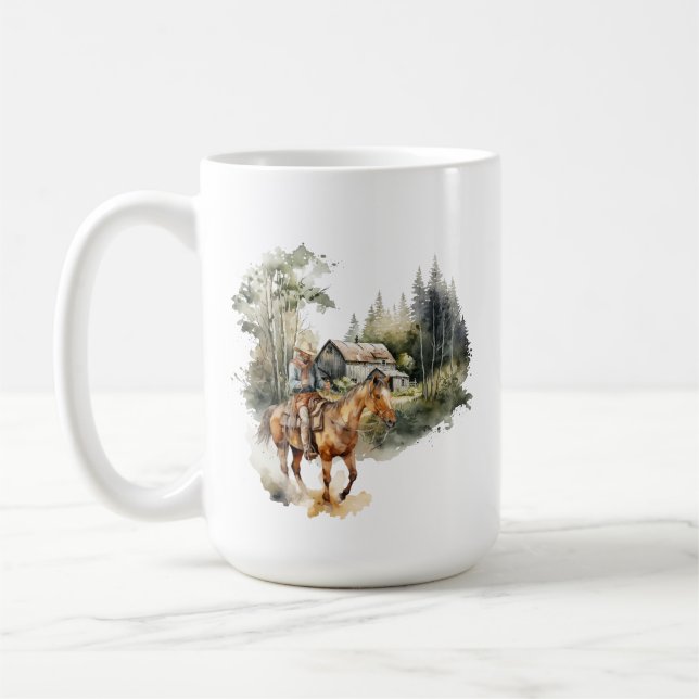 Western Bible Verse Cowboy Version  Coffee Mug (Left)