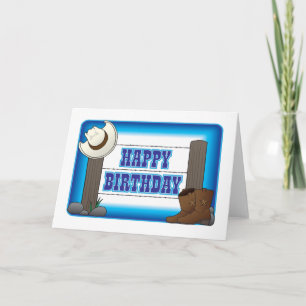 Western Birthday Card