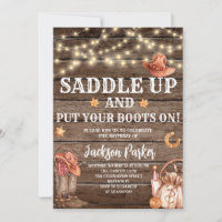 Western Birthday Country Boots Birthday Party