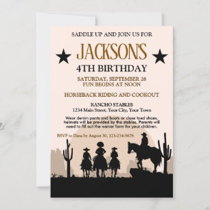 Western Birthday Party Invitation
