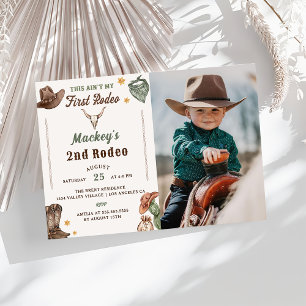 Western Birthday Party Rustic Photo Invitation