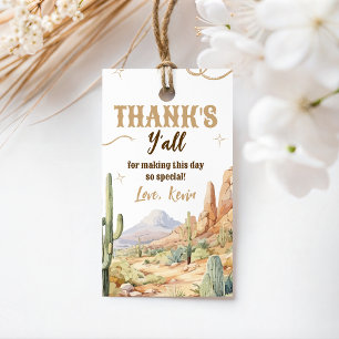 Western Birthday Thank You Tag