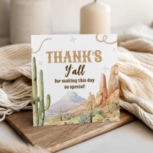 Western Birthday Thank You Tag