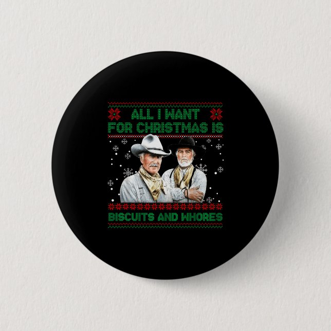 Western Biscuits And S Christmas Quote  6 Cm Round Badge (Front)