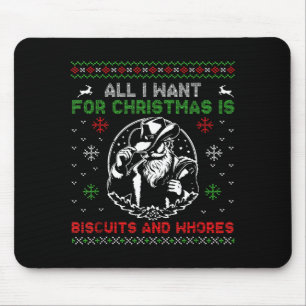 Western Biscuits And S Christmas Quote Mouse Mat