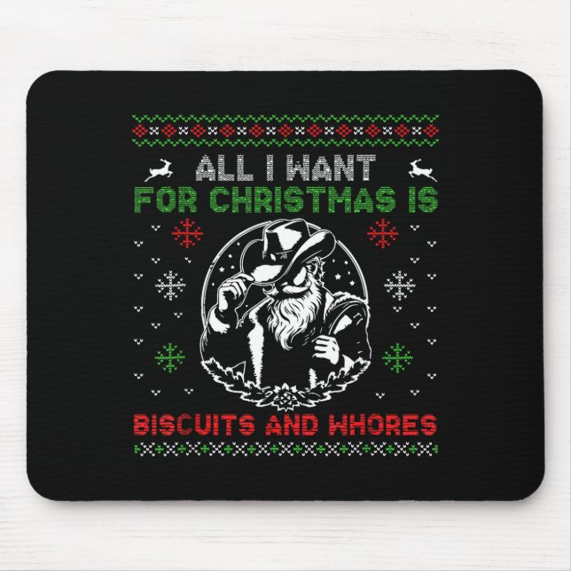 Western Biscuits And S Christmas Quote  Mouse Mat (Front)