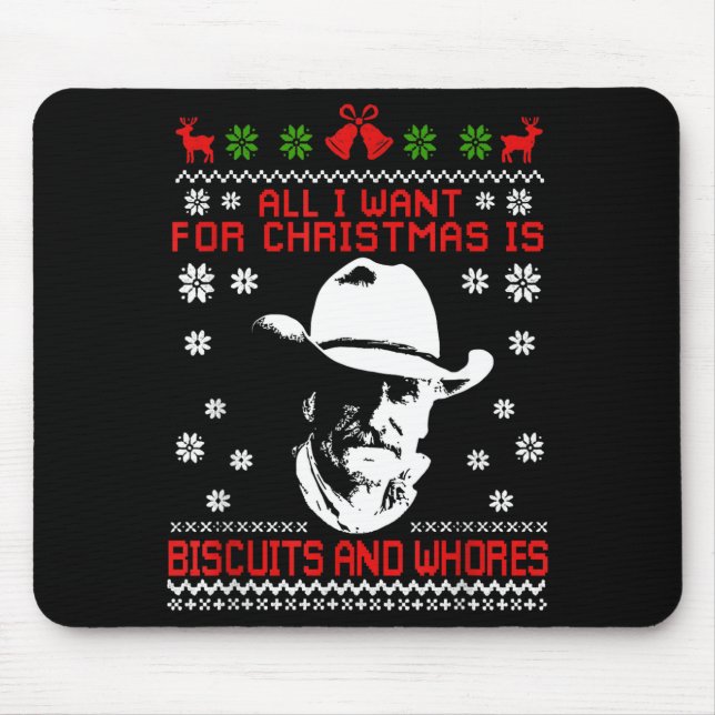 Western Biscuits And S Christmas Quote  Mouse Mat (Front)