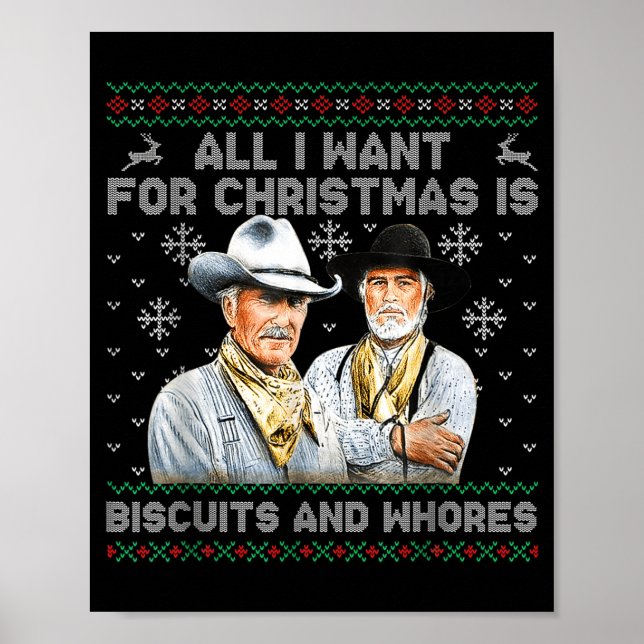 Western Biscuits And S Christmas Quote  Poster (Front)