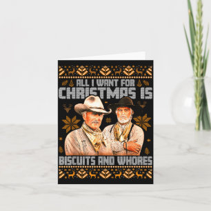 Western Biscuits And S Christmas Ugly Card