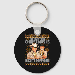 Western Biscuits And S Christmas Ugly Key Ring