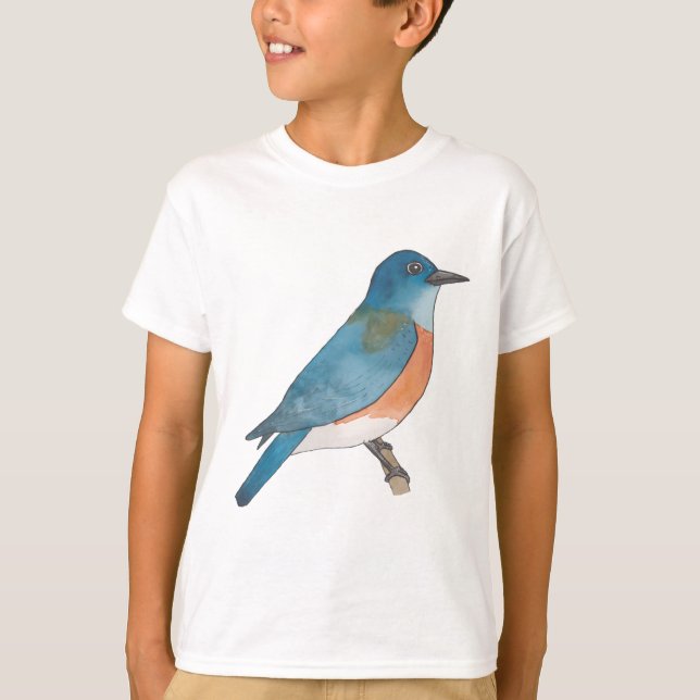 Western Bluebird bird species T-Shirt (Front)