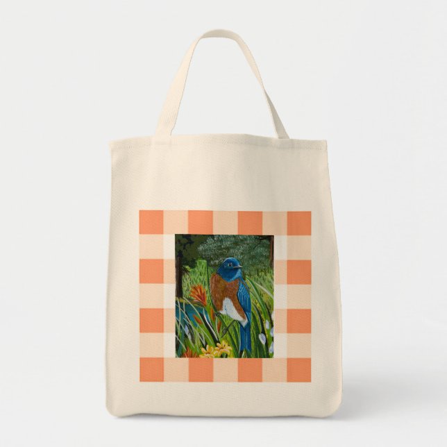 Western Bluebird Mini Tote Bag (Front)