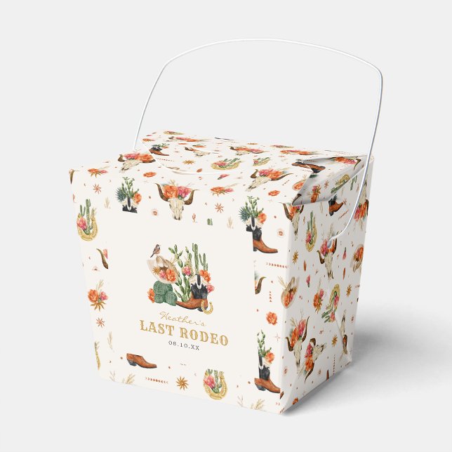 Western Boho Favour Box (Western Theme Last Rodeo Bridal Shower Boho Favor Boxes by Painted Paperie
)