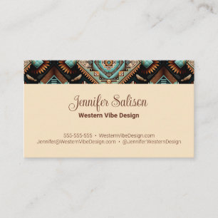 Western Boho Pattern Business Card