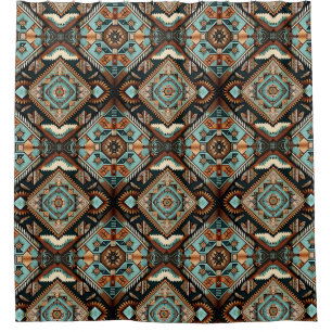 Western Boho Pattern Shower Curtain