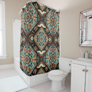 Western Boho Pattern Shower Curtain