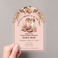 Western Boho Pink Floral Baby Shower