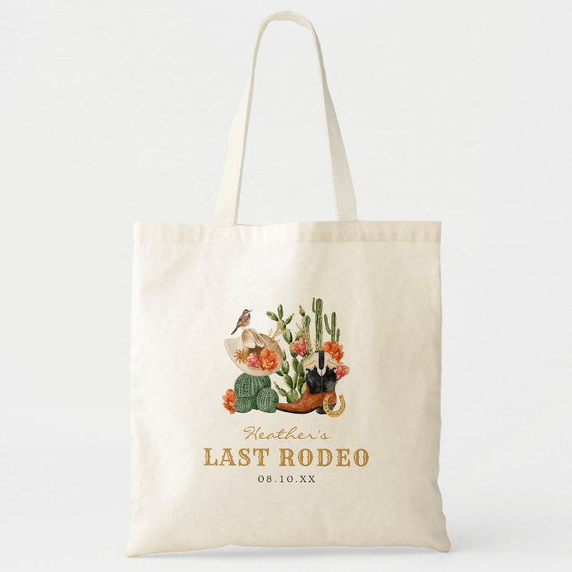 Western Boho Tote Bag (Western Theme Boho Last Rodeo Tote Bag by Painted Paperie
)