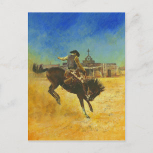Western Book Cover illustration Postcard