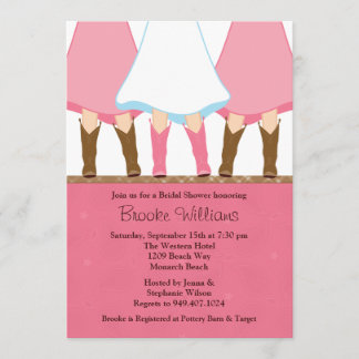 Western Boots Bridal Shower Invitation