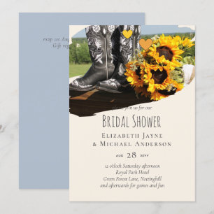Western Boots Sunflowers Rustic Wedding