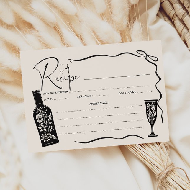 Western Bridal Shower Recipe  Enclosure Card (Creator Uploaded)