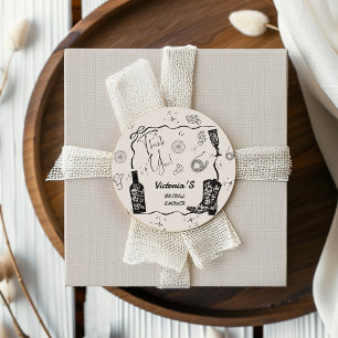 Western Bridal Shower Thank You Classic Round Sticker