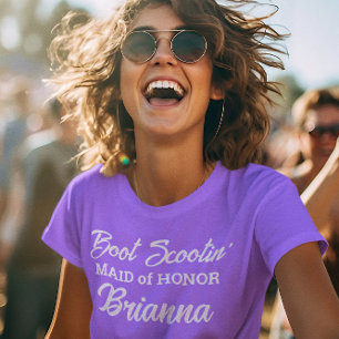 Western Bridesmaid Boot Scootin'  T-Shirt