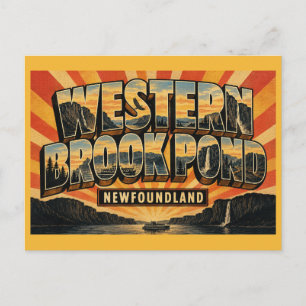 Western Brook Pond Newfoundland Fjord Postcard