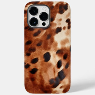 Western Brown Black Cream Cowhide Case-Mate iPhone 14 Pro Max Case