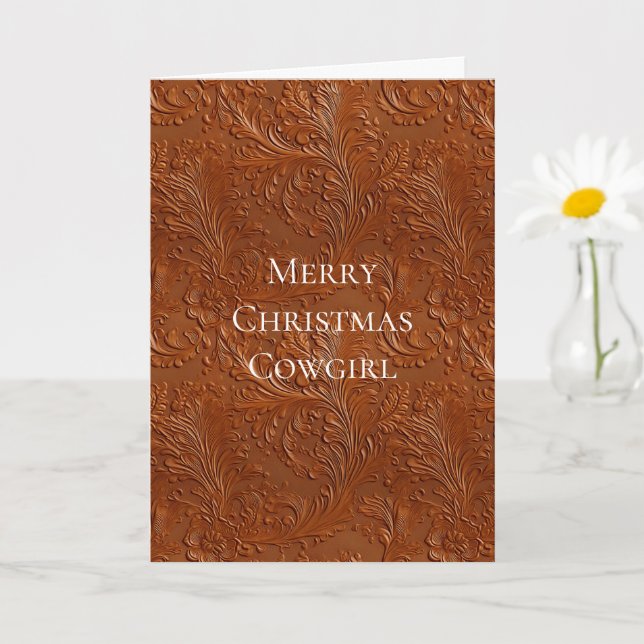 Western Brown Bohemian Art Card (Small Plant)