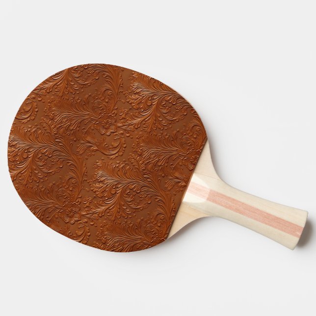 Western Brown Bohemian Art Ping Pong Paddle (Side)