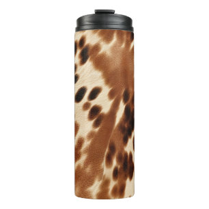 Western Brown Cowhide Thermal Tumbler