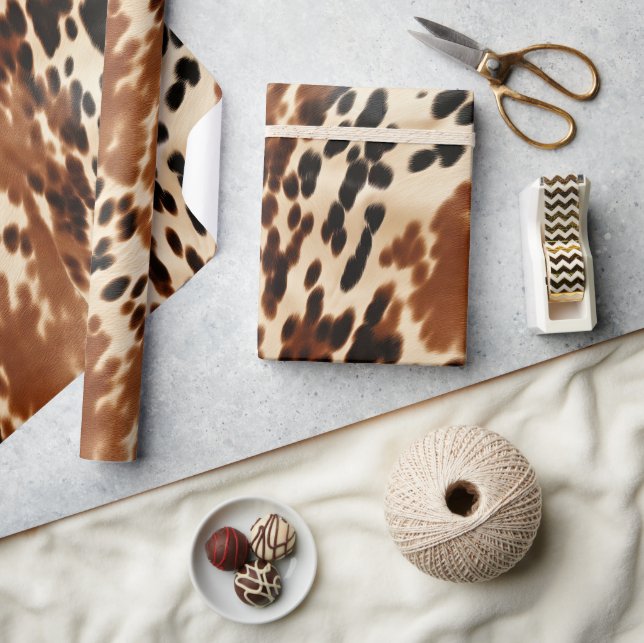 Western Brown Cowhide Wrapping Paper (Crafts)