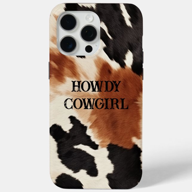 Western Brown Cream Animal Cowhide Case-Mate iPhone Case (Back)