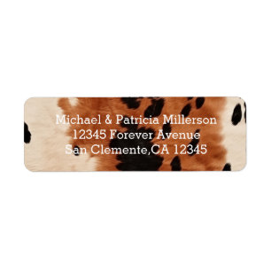 Western Brown Cream Black Cowhide